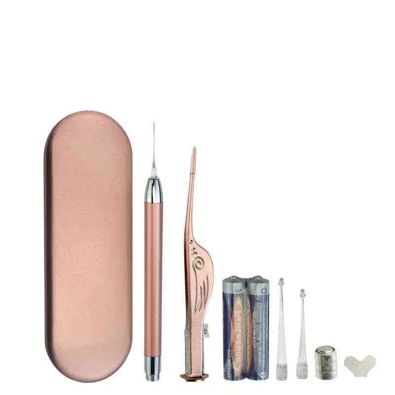 LED Ear Spoon Set Visible Light Ear Wax Removal Tool Kit Safe Ear Pick Tweezers For Kids Adults Ear Care Home