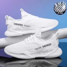 

Новая мужская дышащая спортивная обувь с сетчатой поверхностью - повседневная и легкая мужская обувь для бега.