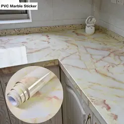 Marble kKitchen Waterproof And Oil Proof Sticker Cabinet Refurbished Self-adhesive Wallpaper High Temperature Wallpaper Stove