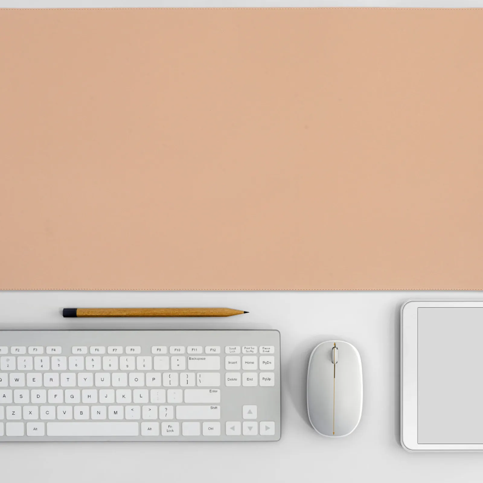 

Dual-Sided Desk Mat Large PU and Cork Surface Protector Elegant Beige Office Home Desk Pad Non-Slip Keyboard Writing Mat Blotter