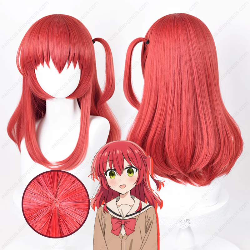 Anime Kita Ikuyo Cosplay Wig 50cm Red Short Hair Heat Resistant Synthetic Wig