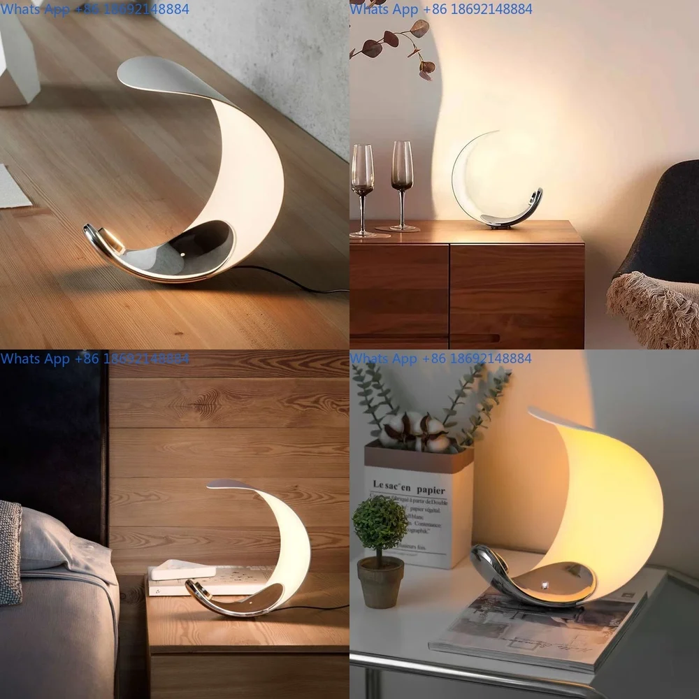 

Italian Moon Lamp Minimalist C Shape Touch Sensitive Night Light for Bedroom Ambient Decor