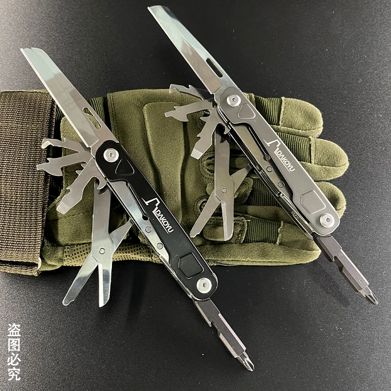 

Складной многофункциональный инструмент Dakoyu 10 в 1, многофункциональный комбинированный инструмент, складные ножницы, EDC, уличное оборудование