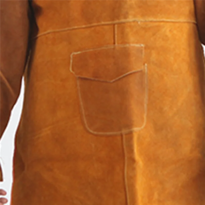 مريلة لحام طويلة شديدة التحمل من ABNO-105Cm ملابس واقية مثبطة للهب للرجال للحام