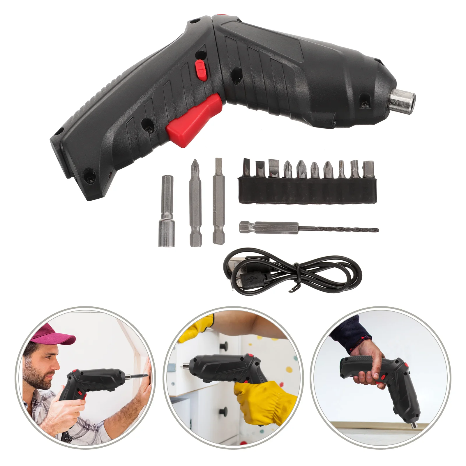 

Eletric Screwdrivers Mini Electric Drill Rechargeable Home Hand Drills Cordless