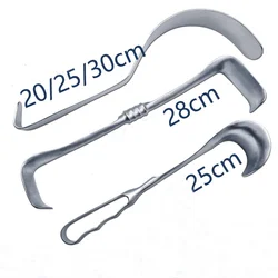 S Retractor Large Abdominal Hook Stainless Steel Deep Abdominal Retractor Surgical Appendix Retractor 20 25 30CM