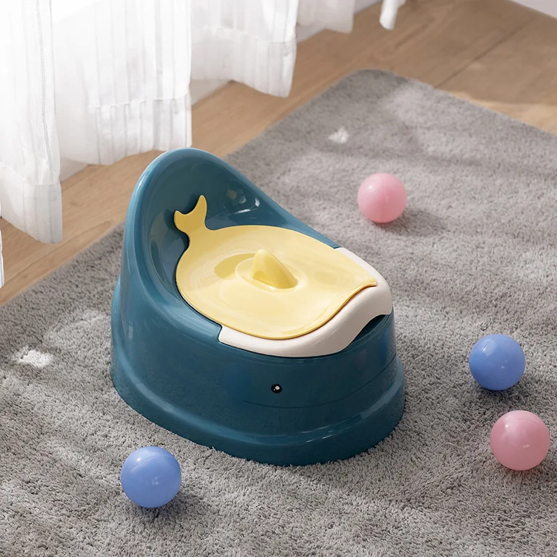 Baby Portable Potty Cute Cartoon Whale Baby Toilet Training Chair with Detachable Storage Cover Easy To Clean Children\'s Toilet