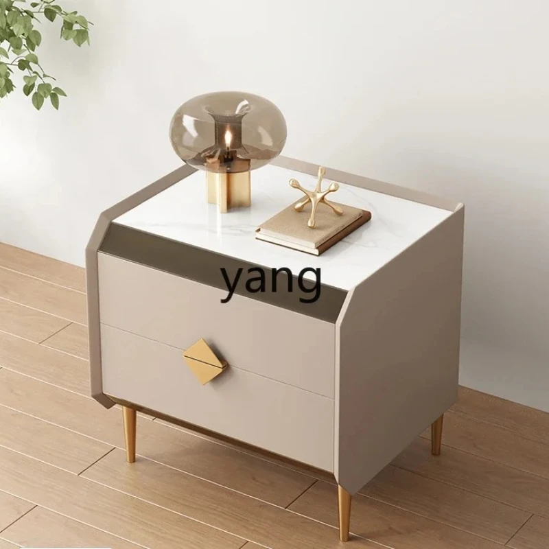 LMM bedside table simple slate mobile phone wireless charging designer bedroom storage bedside cabinet