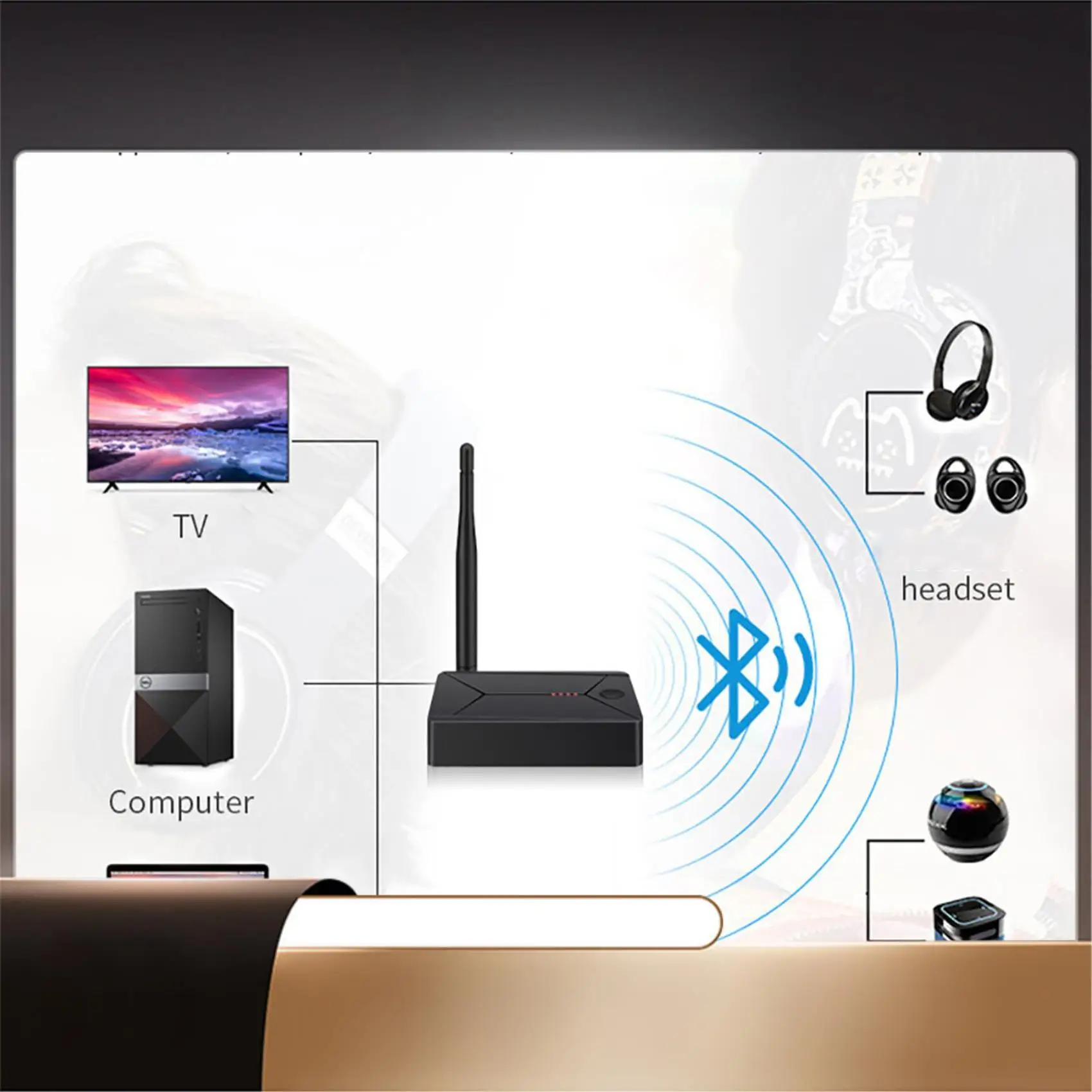 TX13 3 In 1 Bluetooth 5.0 Audio Transmitter 3.5Mm AUX Jack Digital To Analog Audio Converter RCA USB Coaxial Optical-N35R