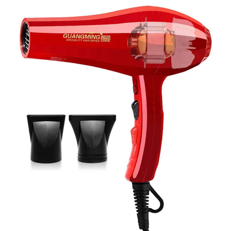 Big AC Motor Real 2200W Professional Powerful Hair Dryer Fast Heating Hot And Cold Adjustment Air Blow Dryer For Hair Salon Use