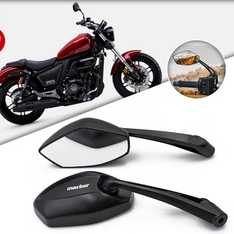 Easy Installation Motorcycle Rearview Mirror ATV Off-Road Moto Motorbike For Macbor Montana XR1 Rockster flat125 Mile Eight  XR5