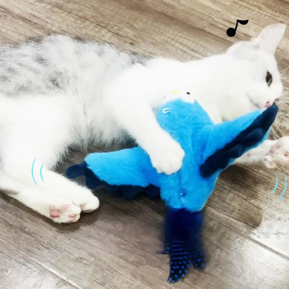 

Плачущая птица, игрушка для кошек, перезаряжаемая хлопчатобумажная воробь со звуками, кошачья мята, игра в интерактивную плюшевую игрушку для птиц