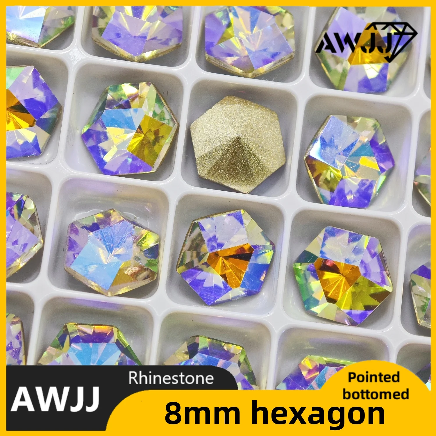 Purple Phantom All Shaped Pointed bottomed Decoration Gems ridescent Mystery Nail Jewelry accessory Nail Rhinestones Accessory