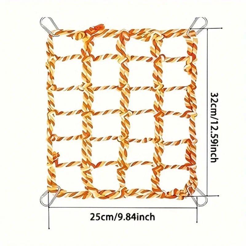 1Pcs Pet Hammock Net Sturdy Braided Bed for Small Pets Parrots Guinea Pigs Fun Hanging Play Sleep Gear view 6