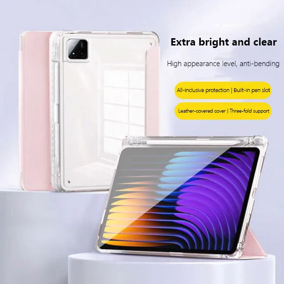 

Ice Crystal Acrylic Case For Xiaomi Pad 8 8Pro 11.2 inch 2025 7 7Pro 6 6Pro 5 5Pro Redmi Pad 2 SE 11 8.7 K Pad 8.8 With Pen Slot
