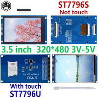 3.5 Inch 320x480 SPI TFT Serial Port Module 5V/3.3V PCB Adapter ST7796S/ST7796U LCD Display with touch /no touch For Arduino