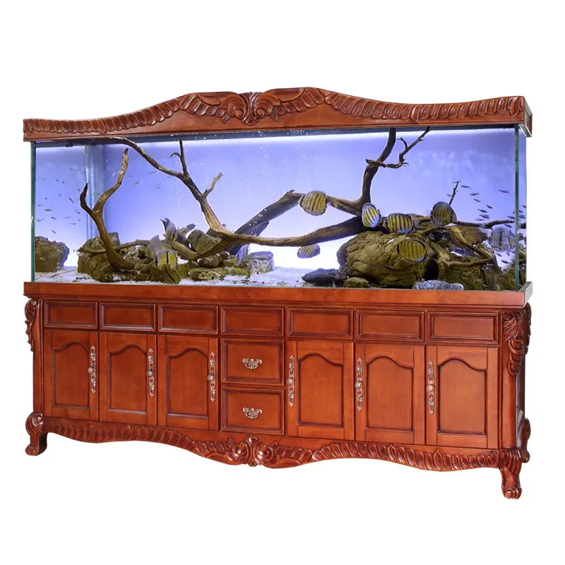 

Shaped bottom filter, ecological glass fish tank, aquarium medium size