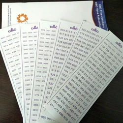 cross stitch floss number stickers DMC number sticker, stickers with DMC number numbers 447numbers+36 metal