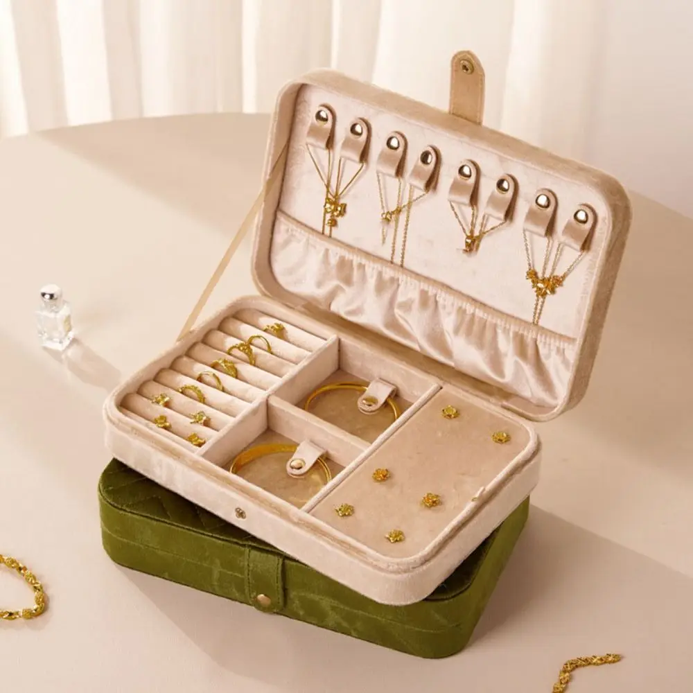 

Rings Necklace Jewelry Packing Bag Bracelet Earrings Organizer Jewelry Storage Case Large Capacity Velvet Jewelry Holder Gift