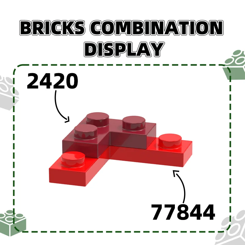Wange 126 Pz/lotto 77844 Ad Angolo Retto 5 Punti Building Blocks Moc Accessori Classici Compatibile con Giocattoli di Mattoni Confezione Regalo Per Bambini