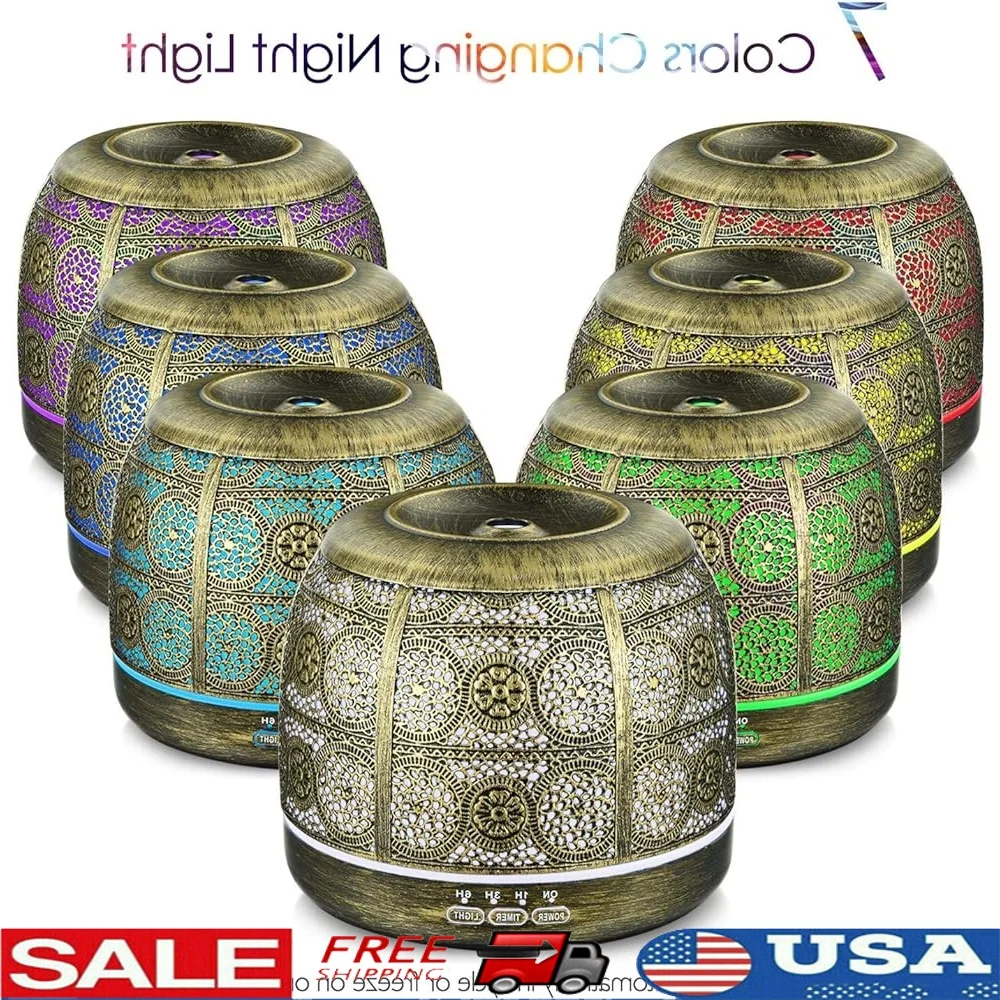 

500 мл диффузор эфирного масла, ультразвуковой диффузор для ароматерапии, большая комната, таймер, многоцветные лампы, автоматическое отключение, подарок для дома и офиса