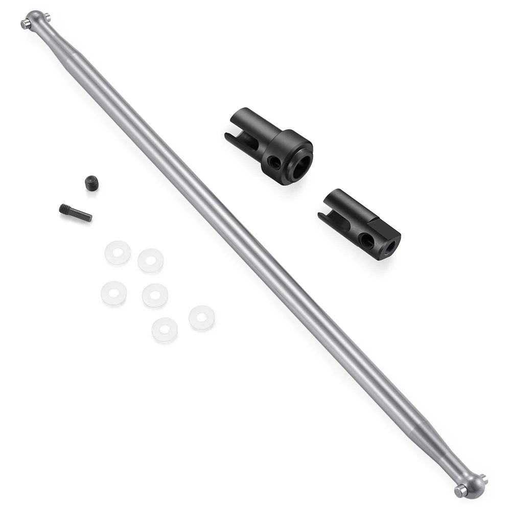 AXSPEED Metal Center Driveshaft Outdrives Dogbone & Joint Drive Cup for 1/10 Slash 4X4 4WD Rally RC Truck Upgrade Parts