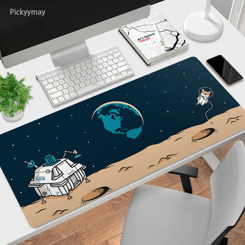 

Astronaut Cartoon MousePads Computer Laptop Gamer Extended Mouse Mat Large Mouse Pad Anime Rubber Keyboard XXL Student Table Mat