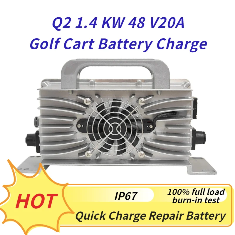 Longrun Golf Cart Battery Charger 48V 20A Fast Charging lP67 Waterproof for Li-ion LFP 1.4KW