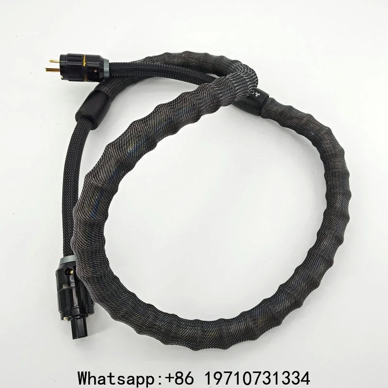 Generic Handcrafted Twisted Pair HiFi Audio Power Cord – 14 AWG Oxygen Free Copper Cable for Amplifier, Home Theater