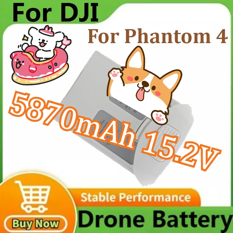 

For Phantom 4 Intelligent Flight Battery For Phantom 4 Pro UAV Replacement Accessories Flight Time 30 Min KINTESUN 5870mah 15.2V
