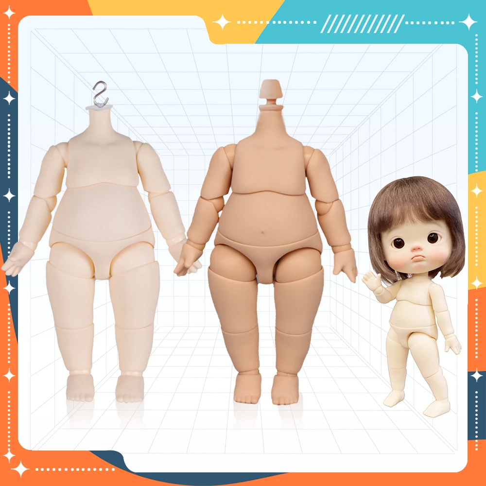 YmY big pear Doll body small 1/6 size S-hook for BJD ob joint Doll  Movable body Big Head doll accessories