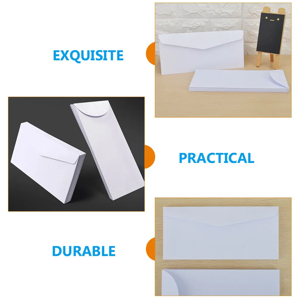 20Pcs No Word Envelopes Strong Thick Paper Business Envelopes for Mail Cheque Cards Files Office Filing Letter Packing Simple