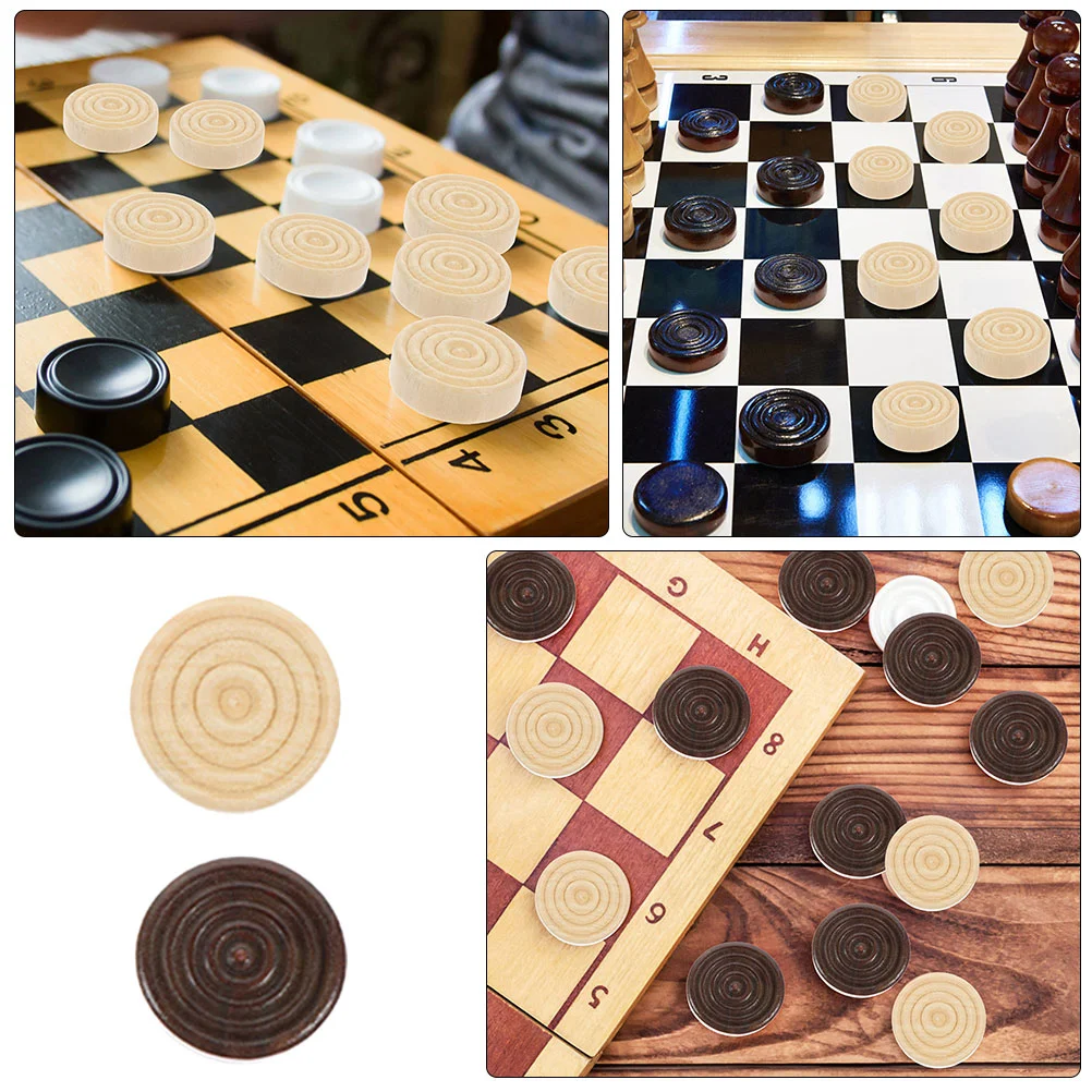 72 Pcs Board Game Checkers Accessories Backgammon Accessory Replace Chess Replacement