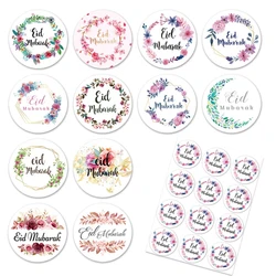 Eid mubarak adesivos coloridos para embrulho, ramadan kareem, decoração para casamento, aniversário, 60pcs