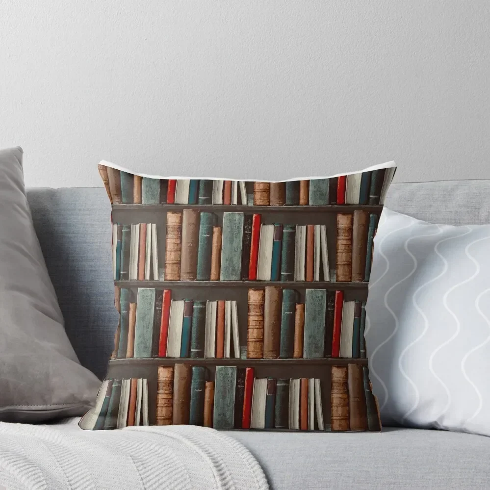 Books On The Shelf Throw Pillow Pillowcase Cushion christmas pillow case pillow cover luxury Pillowcases