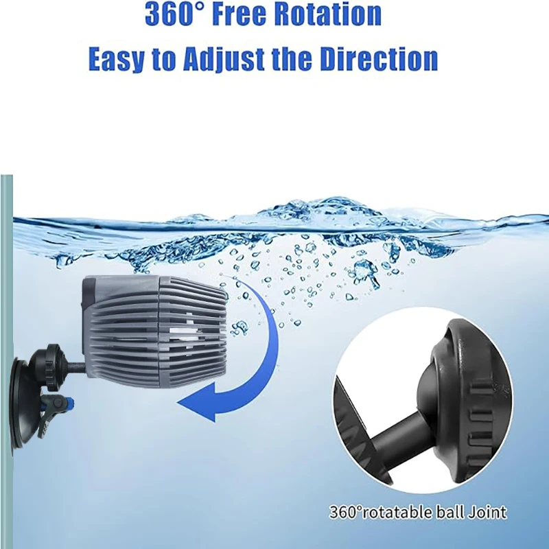 

Fish Tank Wavemaker Aquarium Silent Wave Maker Aquarium Suction Cup Water Pump Submersible Aerobic Pump Water Circulation Pump