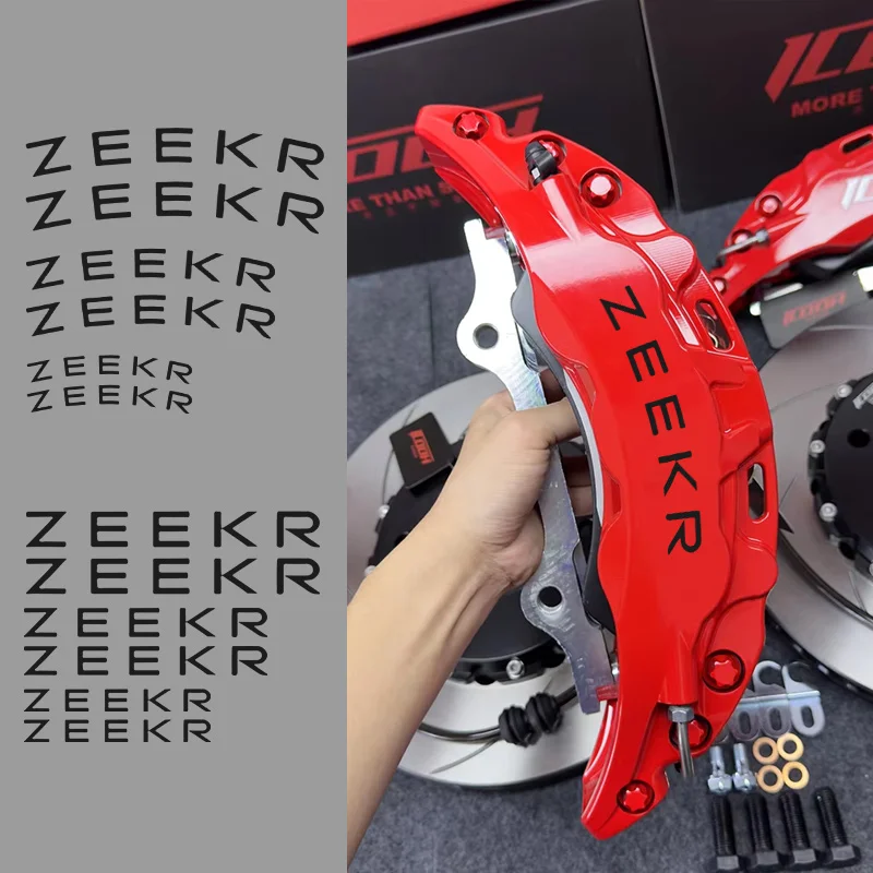 

6pcs Heat Resistance Car Brake Caliper Decals Wheel Decor Vinyl Stickers Accessories For Zeekr 001 009 zeekr X 7X 007 2025 2023