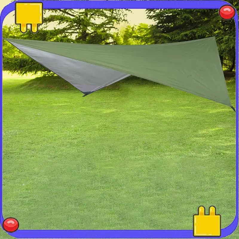 

Camping Hammock With Rainfly Tarp And Mosquito Net, Portable Parachute Hammock For Hiking Outdoor Travel Backyard