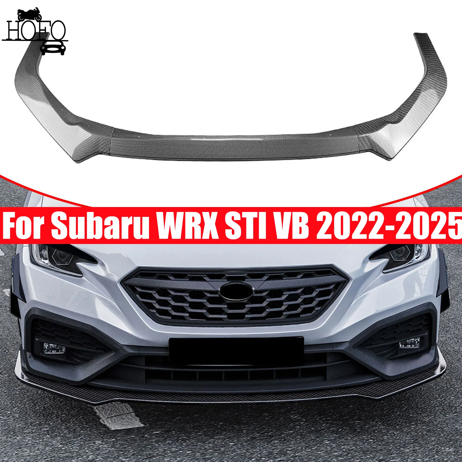 

For Subaru WRX STI VB 2022-2025 Car Front Bumper Splitter Lip BodyKit Protector Guard Exterior Tuning Accessories