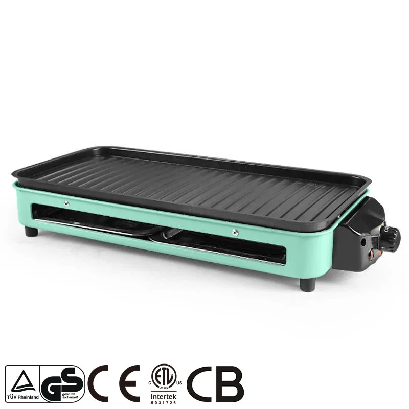 

Indoor Electric BBQ Grill Smokeless Table Top Metal Hot Pot Machine Carbon Steel Electric Grill Pan Temperature Control Outdoor