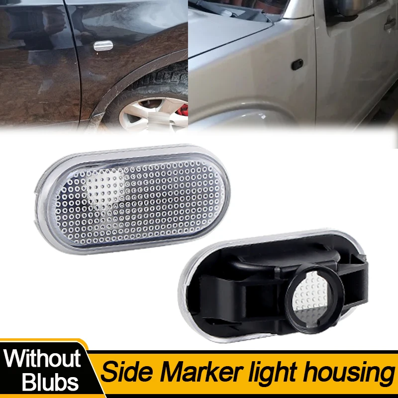 2PCS Car Side Marker Lights shells For Nissan Micra K12 2003-2010 Navara D40 2005-2019 Qashqai J10 JJ10 Housings Without bulb