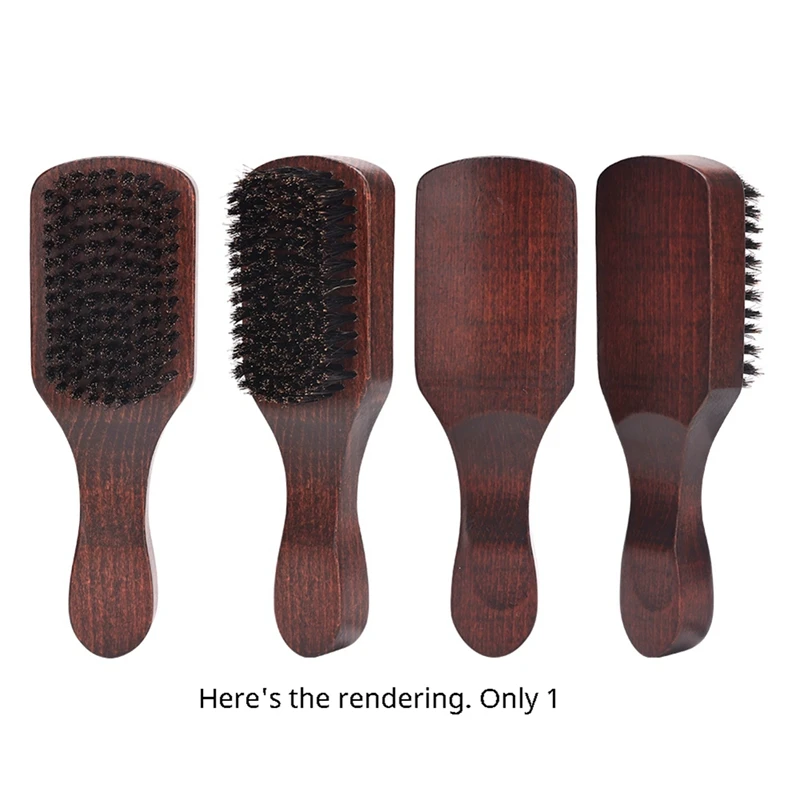 1Pcs Hair Funnel Wooden Shaving Brush The Face Baby Beard Brush, Durable Easy To Use Black