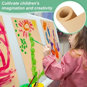 Brown Kraft Paper Rolls para embrulho, papel de embrulho, transporte, placas de boletim, artesanato, DIY Making 8 principais vendas papel pra envolver - №8