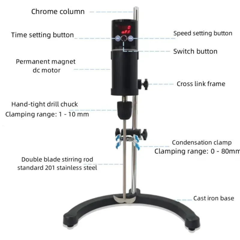 

MITR New Product Design Wholesale High Speed Timing Cantilever Lab Agitator Electric Overhead Stirrer Mixer Laboratory