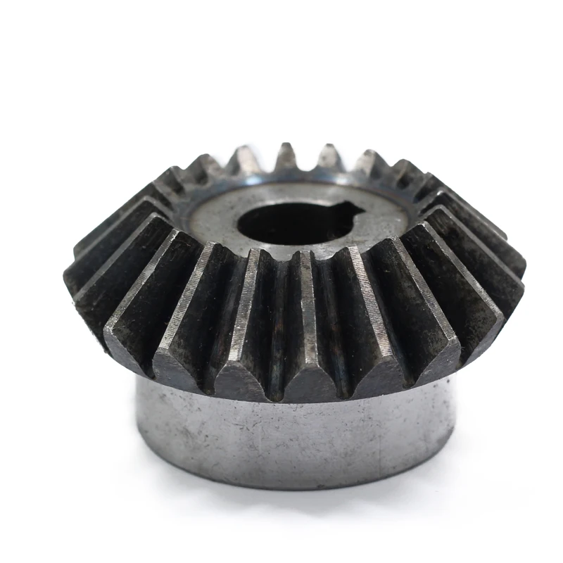 Ingranaggi conici con foro standard 2/2.5/3/3.5/4M Foro pronto 45 #   Ingranaggio industriale ad angolo retto da 90 gradi tempestato in acciaio