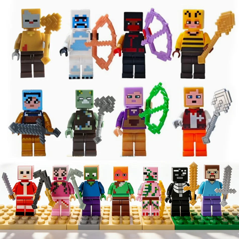 

Hot Sale Building Blocks Set 8 Styles No Duplication DIY Assembly Toy Kids Birthday Gift Intelligence Development Creativity