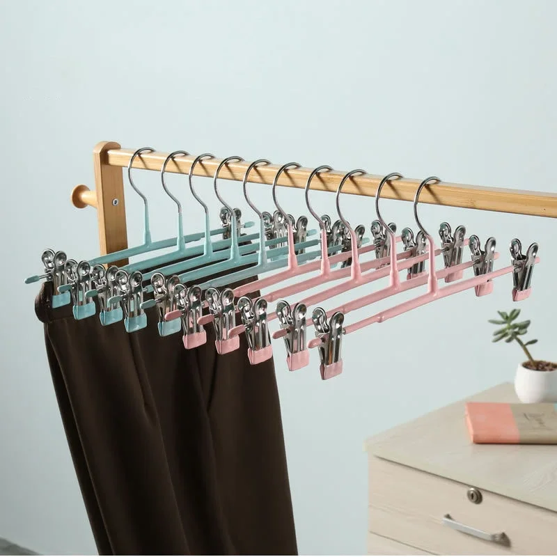 Removable clip, durable pants, skirts, jeans, anti slip drying hangers