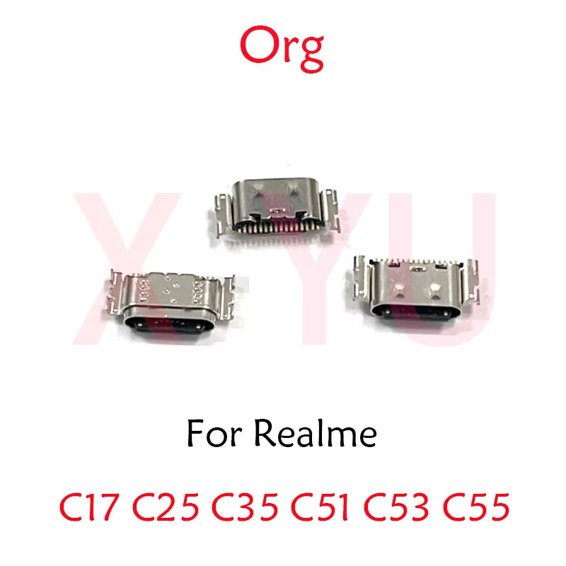 10PCS For OPPO Realme C17 C25 C35 C51 C53 C55 USB Charging Port Dock Plug Charger Connector Socket Repair Parts