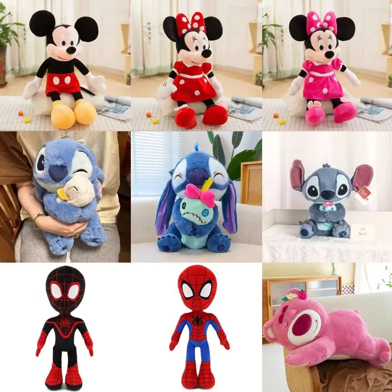 Juguetes de peluche de Disney Lilo & Stitch, muñecos de peluche de Anime Kawaii, almohadas suaves de Stitch&Scrump, regalos de cumpleaños para niños