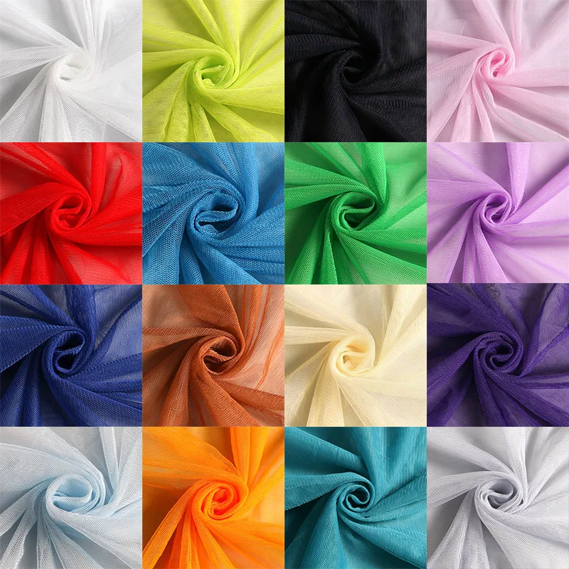 Dense Fine Net Tulle Lace Cloth for Wedding Gown Apparel Skirt Gift Packing Photo Backdrop DIY Sewing Decor Fabric